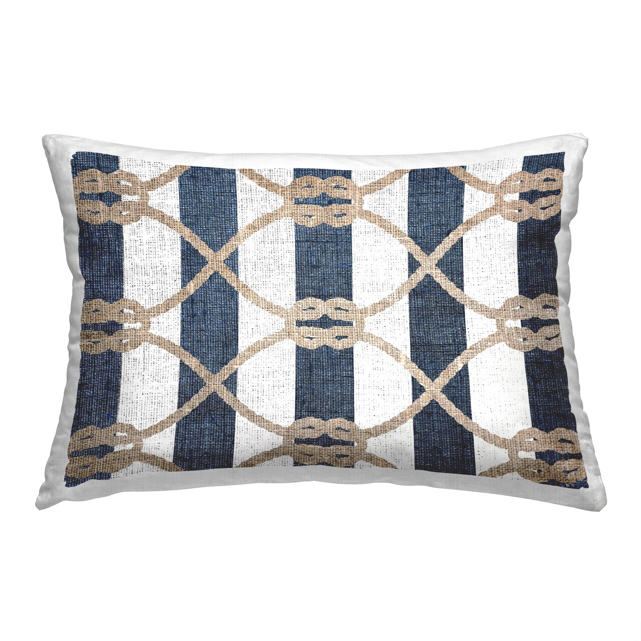 Stupell Industries Maritime Knot Pattern Indoor Pillow, 14 x 7 x 20